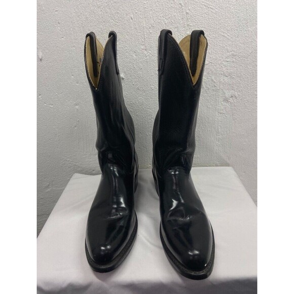 DOUBLE H BOOT COMPANY WORK WESTERN MENS SIZE 12B BOOTS BLACK POINTED TOE main image 4